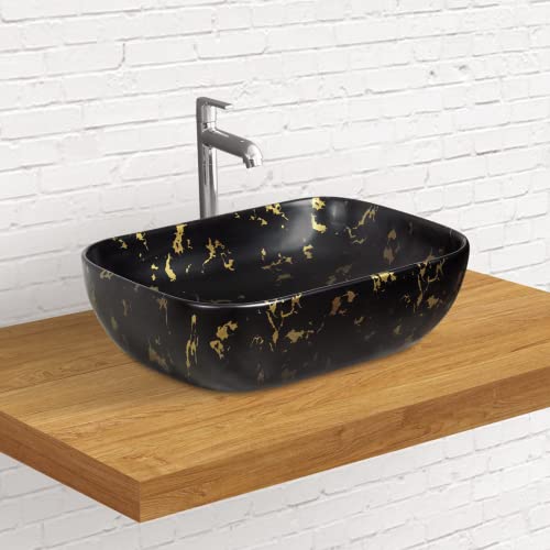 Designer Table Top Wash Basin for Bathroom Multicolor Rectangle WT-WIS-022-WA