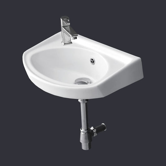 Wall Mounted Wash Basin for Bathroom White Rectangle WT-Real-WA