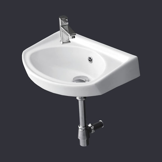 Wall Mounted Wash Basin for Bathroom White Rectangle WT-Real