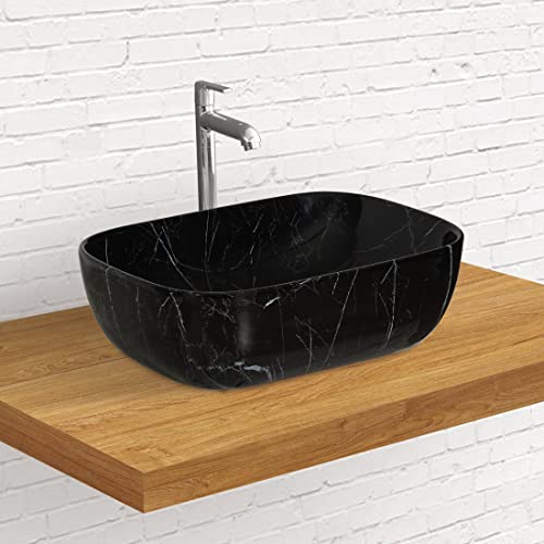 Designer Table Top Wash Basin for Bathroom Multicolor Rectangle WT-WIS-026-WA