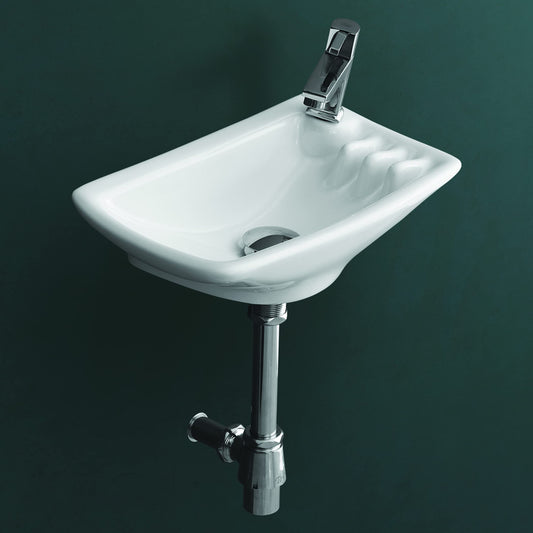 Wall Mounted Wash Basin for Bathroom White Rectangle Cipla-5005
