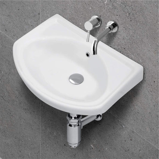 Wall Mounted Wash Basin for Bathroom White Rectangle Ever (BWB-21)